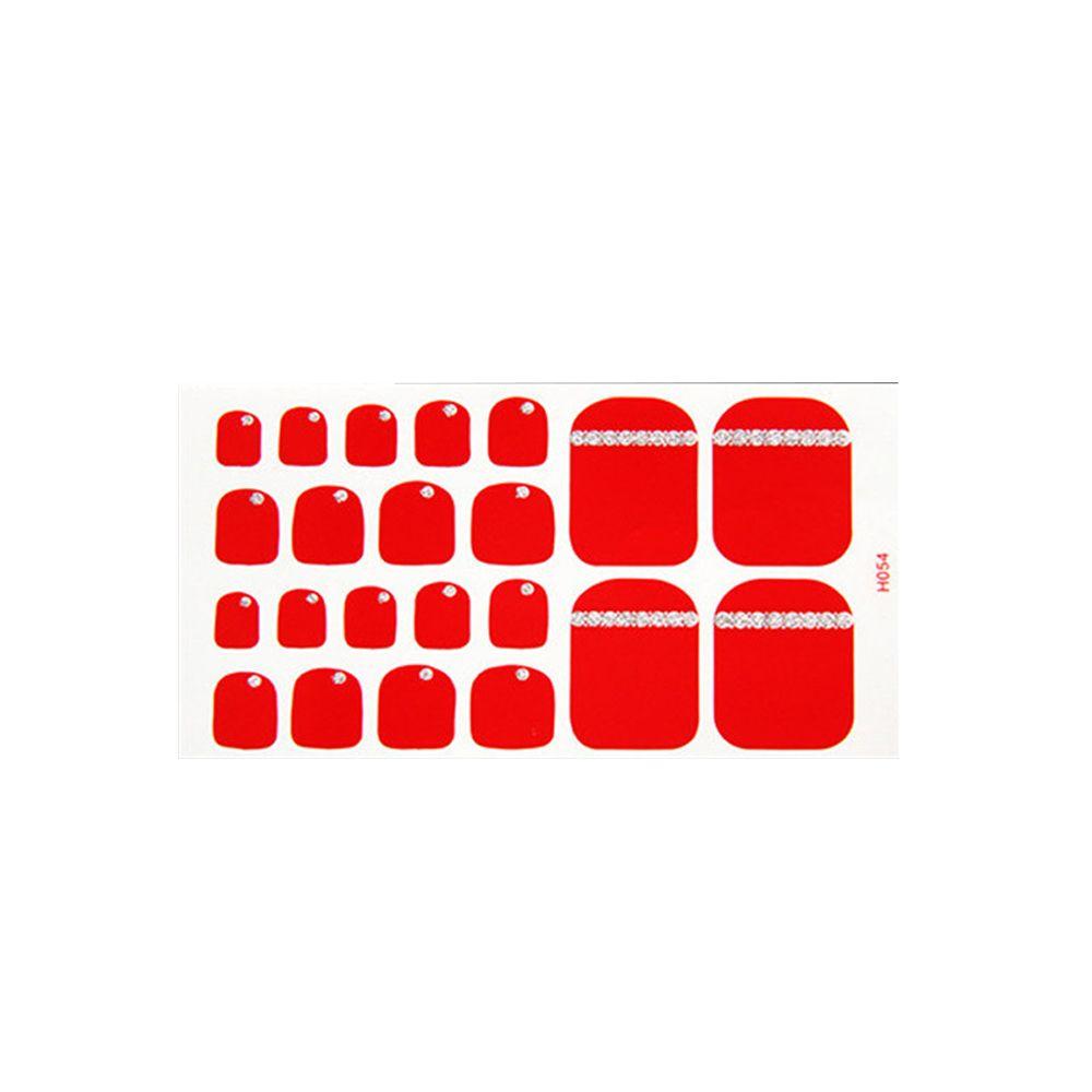 Full Cover Self-Adhesive Nail Art Fake Nails Stickers Toe Nail Wraps Toe Nail Stickers Nail Strips H054