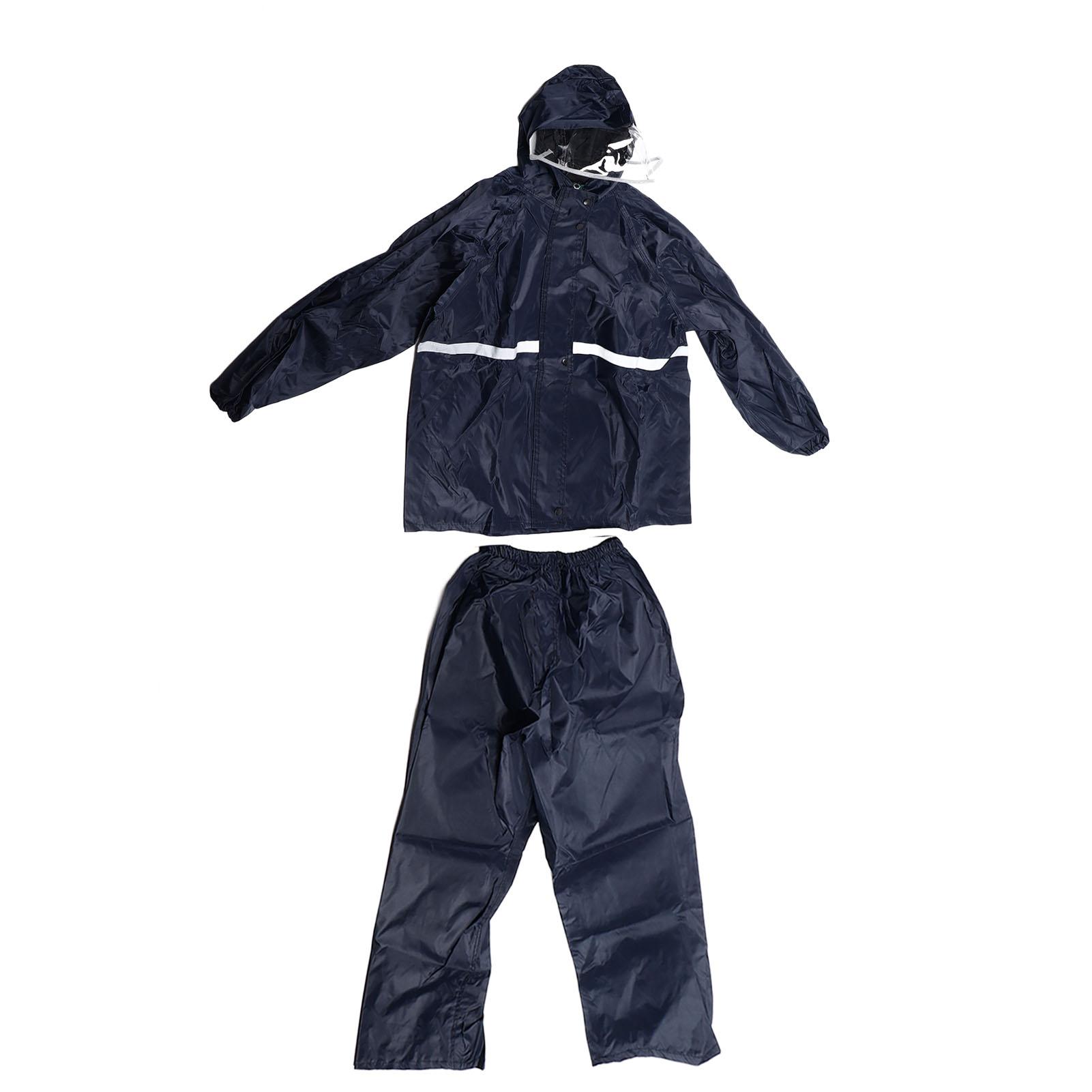 Geteilter Jacken-Hosen-Anzug Atmungsaktiver Wasserdichter Regenmantel Set Doppellagiger Regenmantel Set für Herren Damen XXL