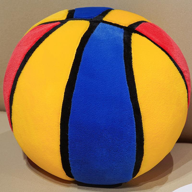 Kreative Simulations-Basketball-Plüschtiere Vollständig gefüllte bunte Basketball-Puppe Niedlicher Schlüsselanhänger Taschen-Hänge-Dekor Lustiges Kindergeschenk 9cm pendant