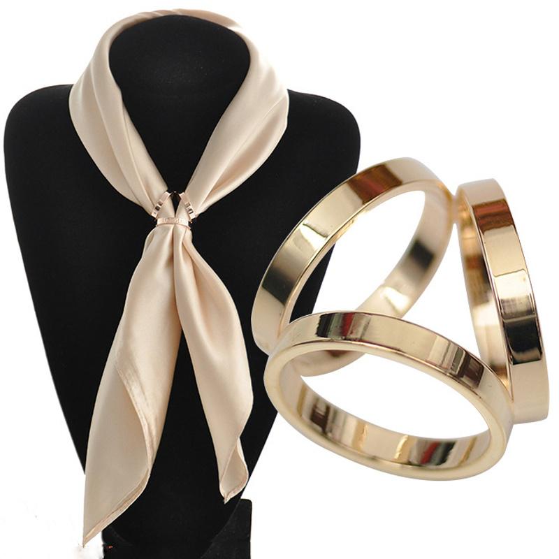 Seidenschal Schmuck Zubehör Schnalle Schal Ring Clip Trizyklische Schals Schnalle Luxuriös gold ring style