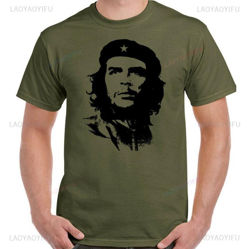 Che Guevara Shirt Rebell Kubanisches Shirt Guerilla Revolution T-Shirt Lässig Kurzarm Herren Hochwertiges T-Shirt Baumwolle Lockere Oberteile L