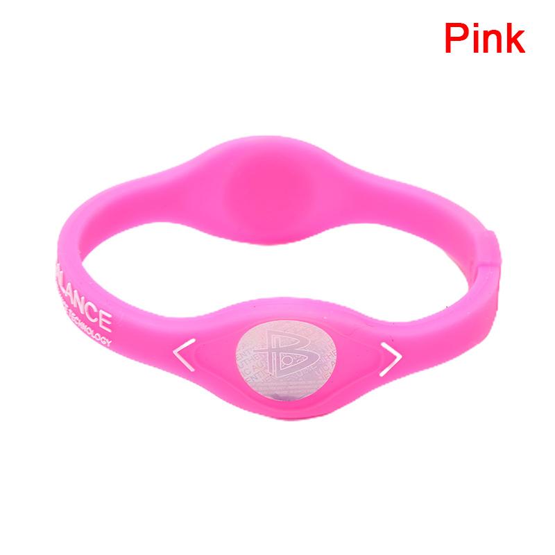 Silikon-Energie-Balance-Armband, Silikon-Energie-Armband, Sport-Silikon-Armband, Handgelenk rosa