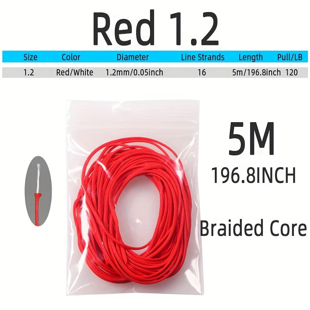 5M/Packung Geflochtene Angelschnur aus PE für Jighaken, Rigging, Tauchen, Speerfischen, Edelstahldrahtkern, Verbindungsseil, Köder, Zubehör
