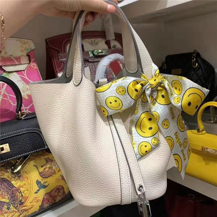 Mode Korb Tasche Damen Tasche Handtasche Neue Casual Top Schicht Rindsleder Eimer Tasche 22x18x21.5cm