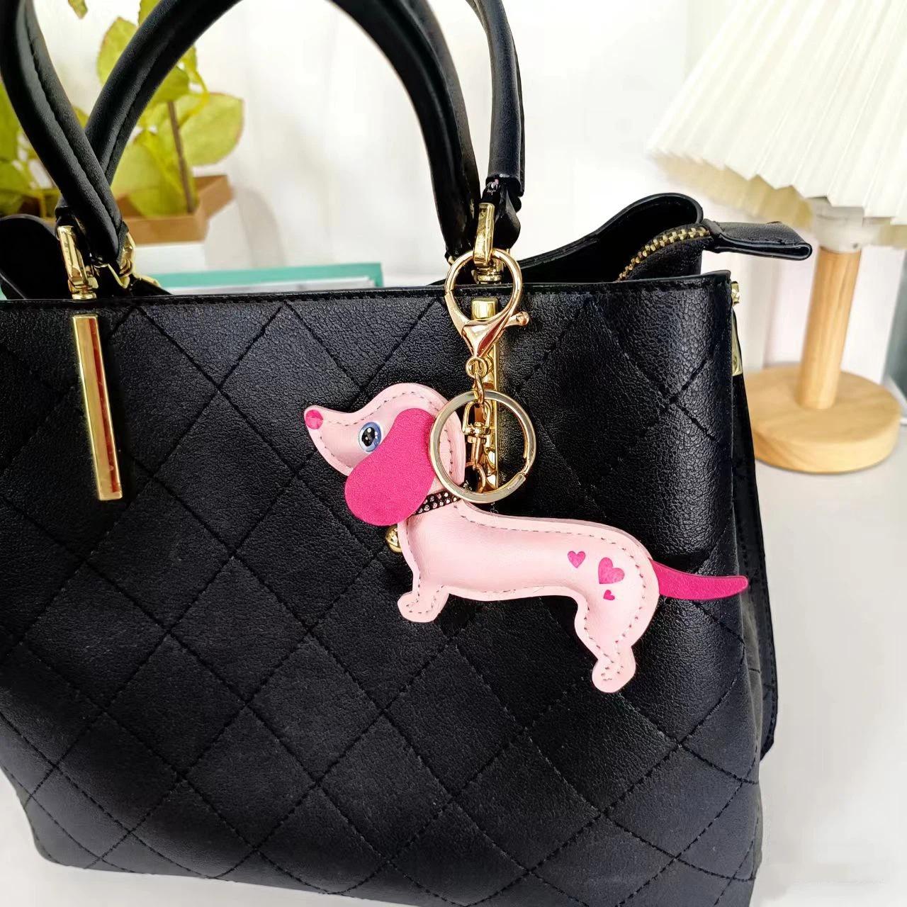 Dackel Hunde Schlüsselanhänger Pu Leder Hunde Schlüsselanhänger Für Damen Tasche Anhänger Schmuck