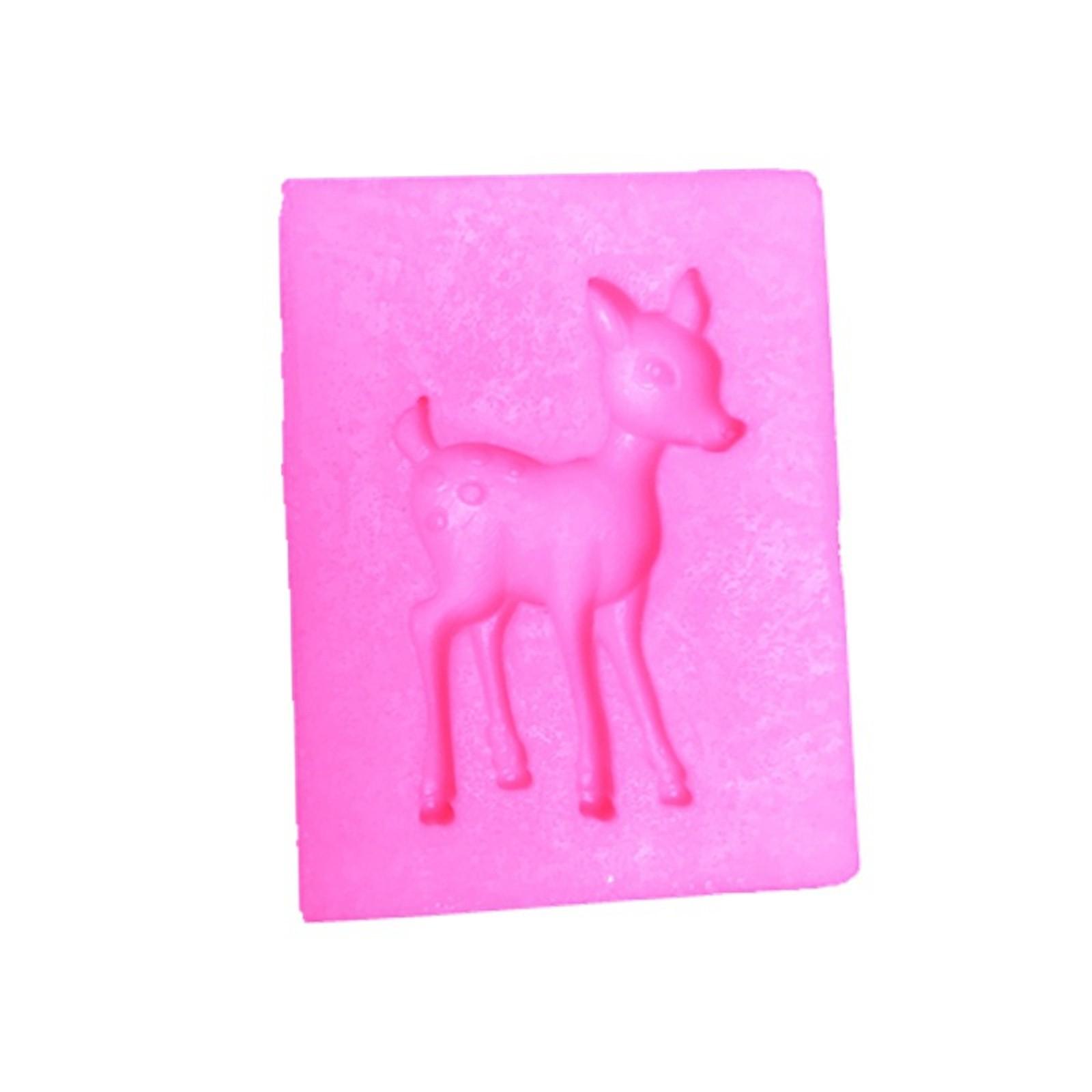 Hirsch Elefant Silikon Sugarcraft Form Harz Werkzeuge Cupcake Backform Fondant Werkzeuge One Size rosa