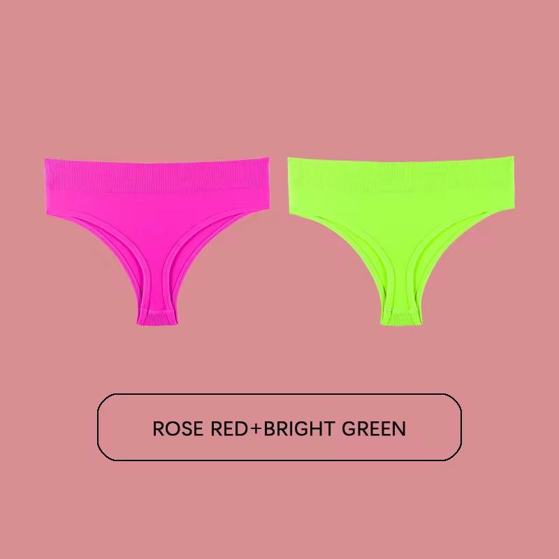 Damen String Tanga mit Spitze, 2 Stück/Set, sexy Höschen mit mittlerer Taille, G-String, Tanga, weiches Nylon, Dessous, Stretch, T-Back, Tanga, Unterwäsche XL