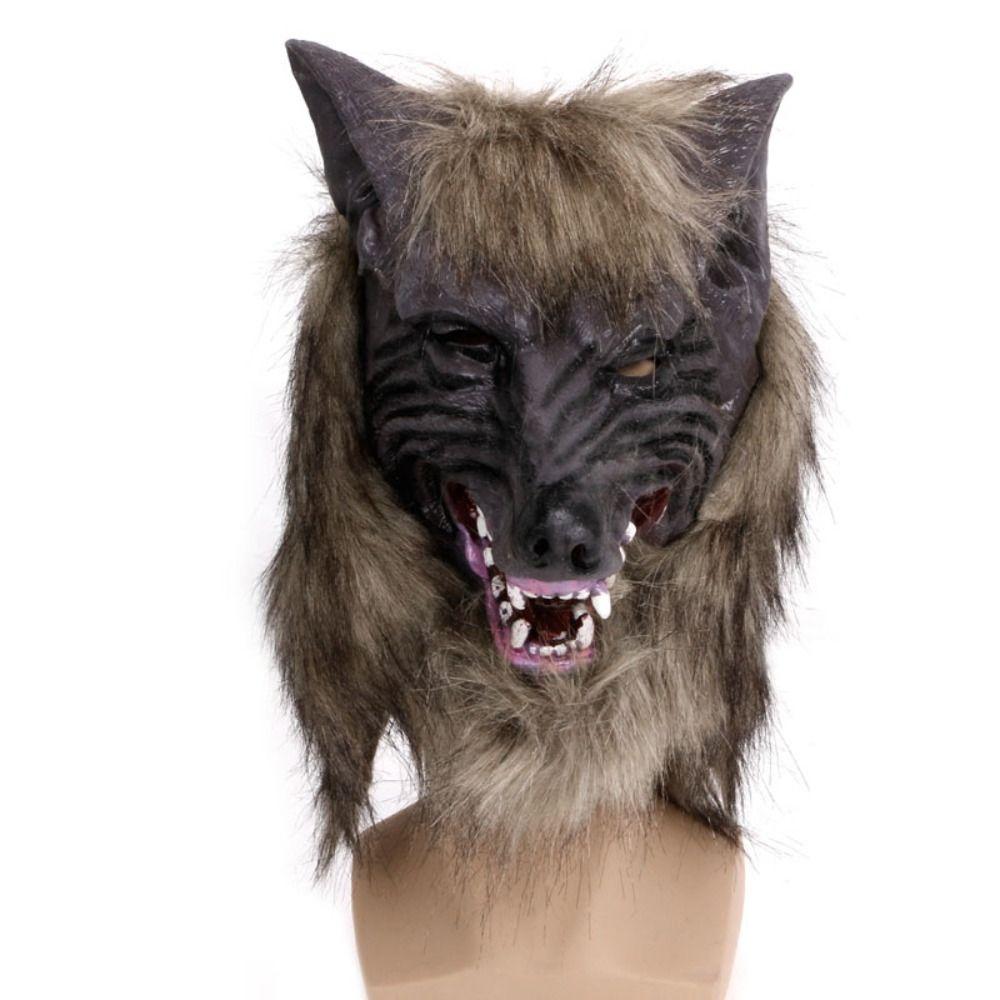 Horror Halloween Wolf Kostüm Latex Latex Wolf Kopf Maske Kinder Geschenk Zuhause Mask