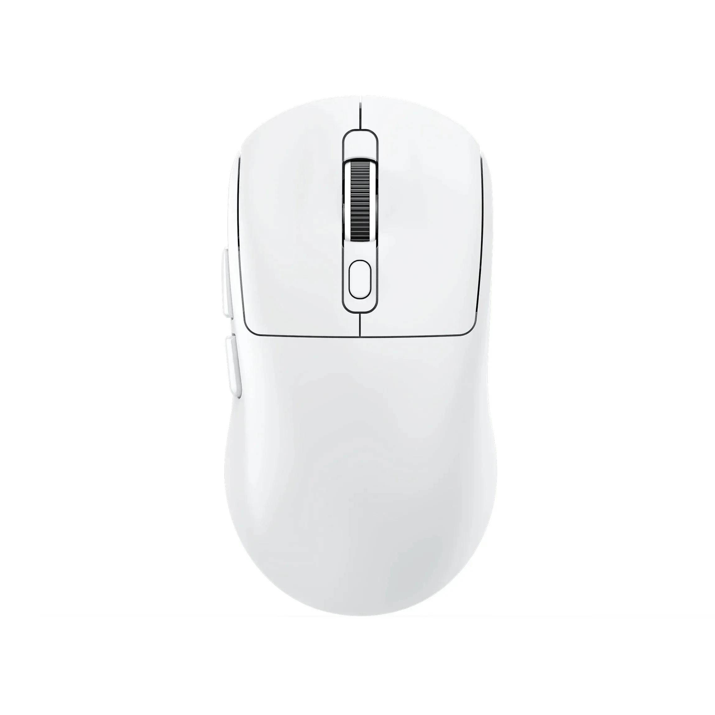 Kabellose Gaming-Maus Tri-Mode 2,4G Bluetooth Kabelgebunden 8000 DPI 1000 Hz Maus Wiederaufladbar Ergonomische Gamer-Mäuse für Laptop PC weiß