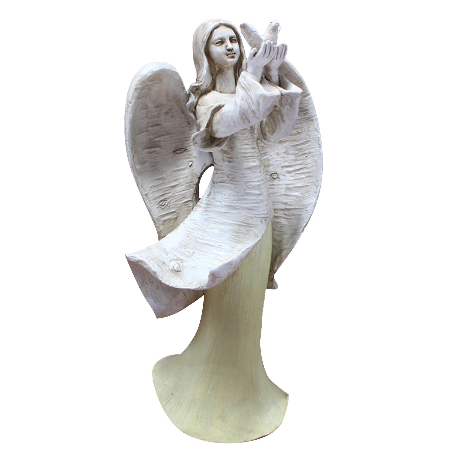 Engel Statue Vintage Harz Engel und Taube Skulptur Figur für Heim Hochzeitsdeko