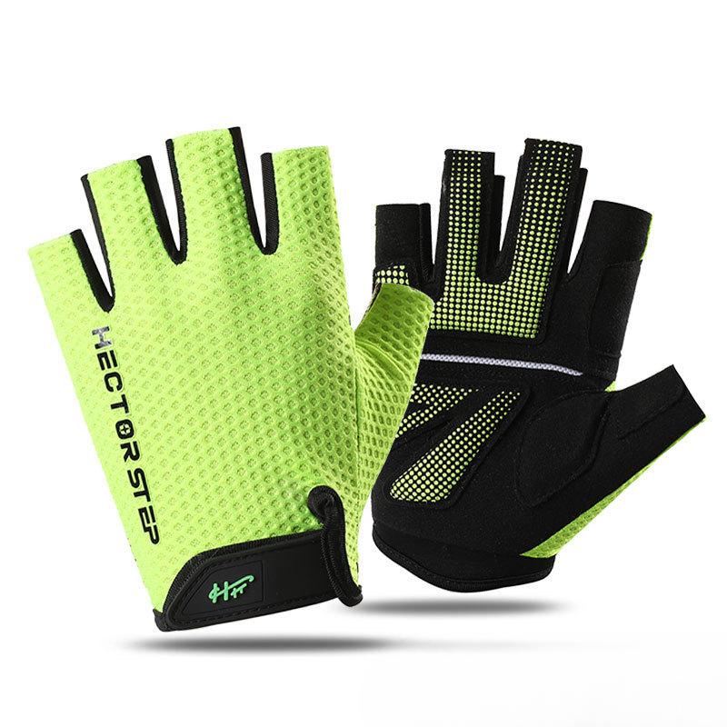 Fahrradhandschuhe Halbfinger Stoßdämpfung Herren und Damen Rennrad Mountainbike Kurz Frühling und Sommer Anti-Rutsch Fitness Fahren Sonnenschutzhandschuhe XL