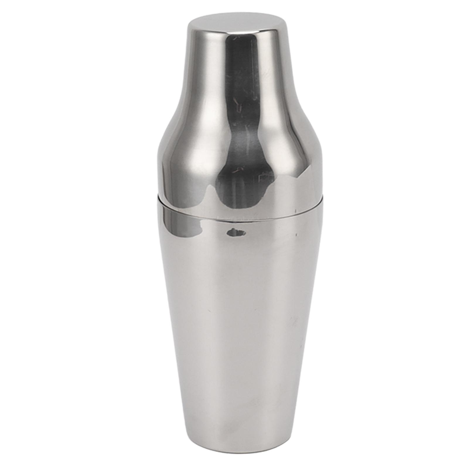 Edelstahl Drink Shaker Französischer Stil 2-teilig Martini Mixer Drink Shaker für Bar Zuhause Camping L(for 6.5-9kg)