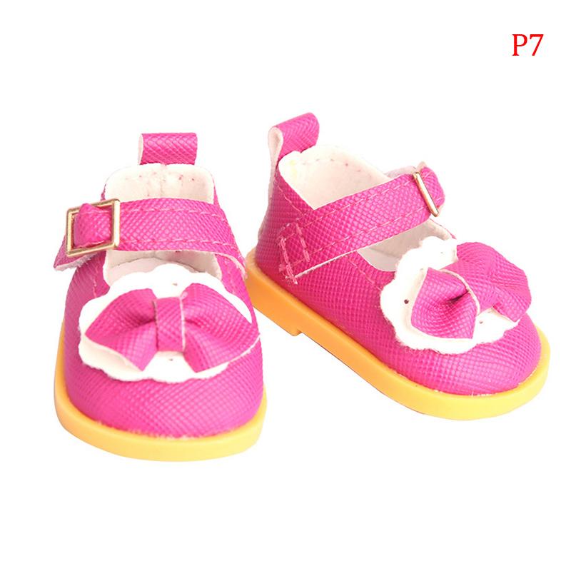 5 cm Pu-Leder Schleife Doil Schuhe Stiefel für 14 Zoll American & Exo Puppe 1/6 Puppe rose rot
