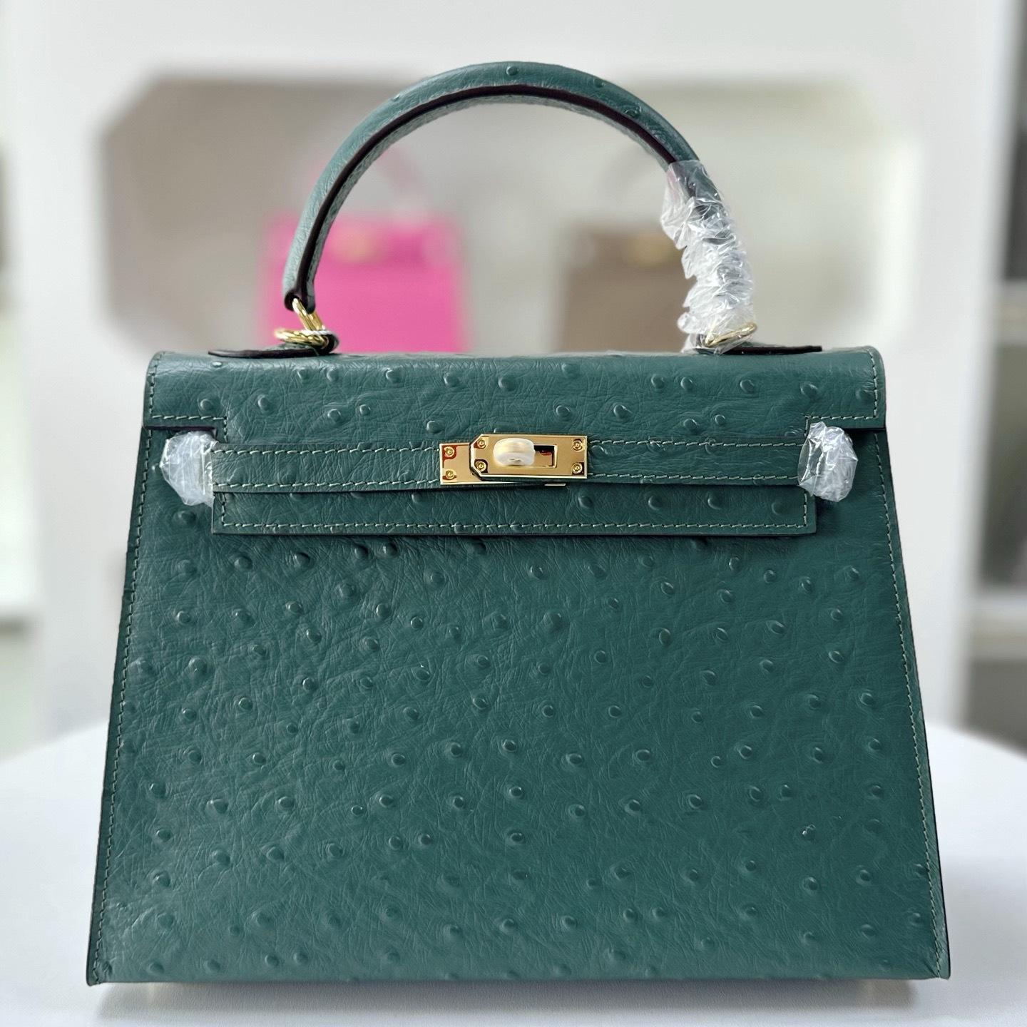Tasche Damen 2026 Koreanische Ausgabe Südafrikanisches Straußenmuster Tasche Damen Leder Handtasche Leichter Luxus Eine Schulter Crossbody Handtasche 25x10x19cm