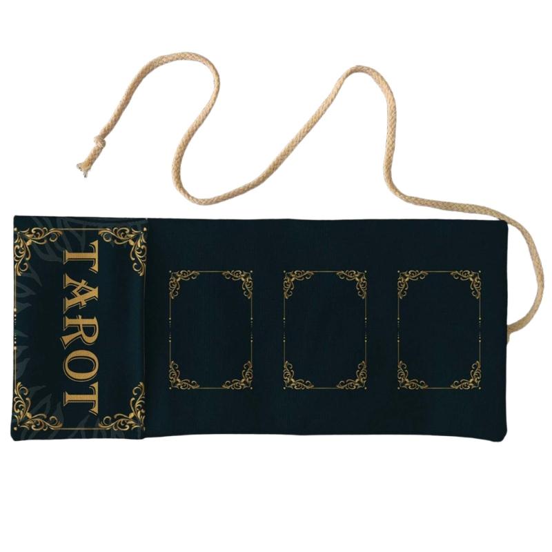 Divinationskarten-Träger Faltbare Tasche Karten-Organizer Spielkarten-Aufbewahrungstaschen Aufrollbar Tarot-Karten-Traghülle 1