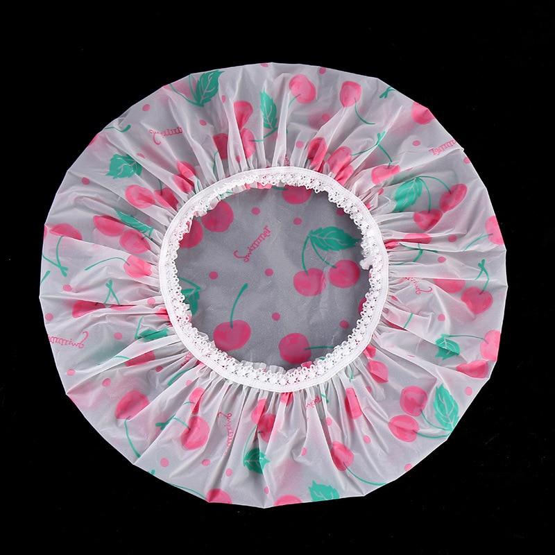 Wasserdichte Badezimmer-Duschhaube, verdickt, elastisch, Badehut, Haarkappe für Damen, Schönheit, Friseursalon, Dot Products, Badezimmer-Accessoires