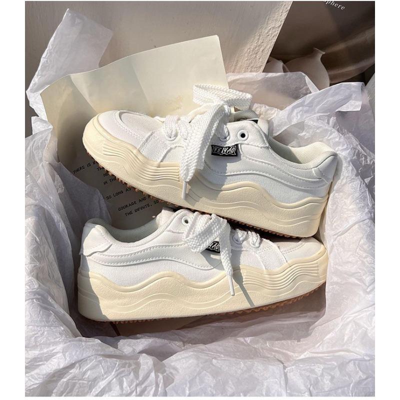 Frühling Neue Schuhe Ins Trendige Kleine Weiße Schuhe Canvas Weiße Schuhe Damen Sport und Freizeit Board Schuhe 40 weiß