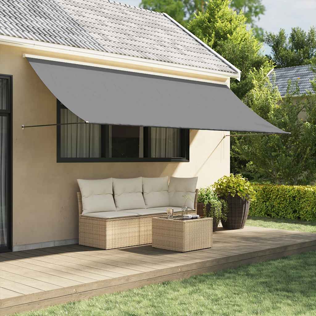 Vidaxl Markise zum Ausrollen, Anthrazit, 400 x 150 cm, Stoff und Stahl