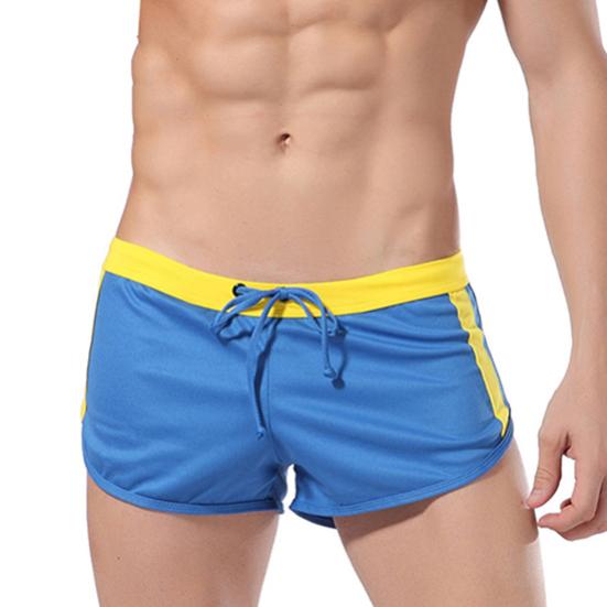 Herrenmode Badebekleidung Badehose Sportbekleidung Sexy kurze Strandhose L blau