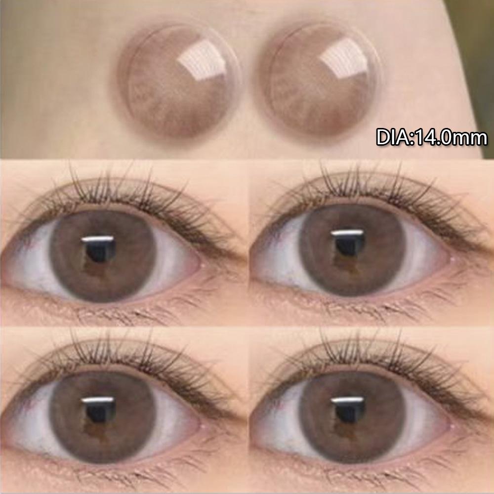 Kontaktlinsen mit großem Durchmesser MillCreek 2 Stück Farblinsen Augen-Make-up-Kontaktlinsen -8.00 gelb