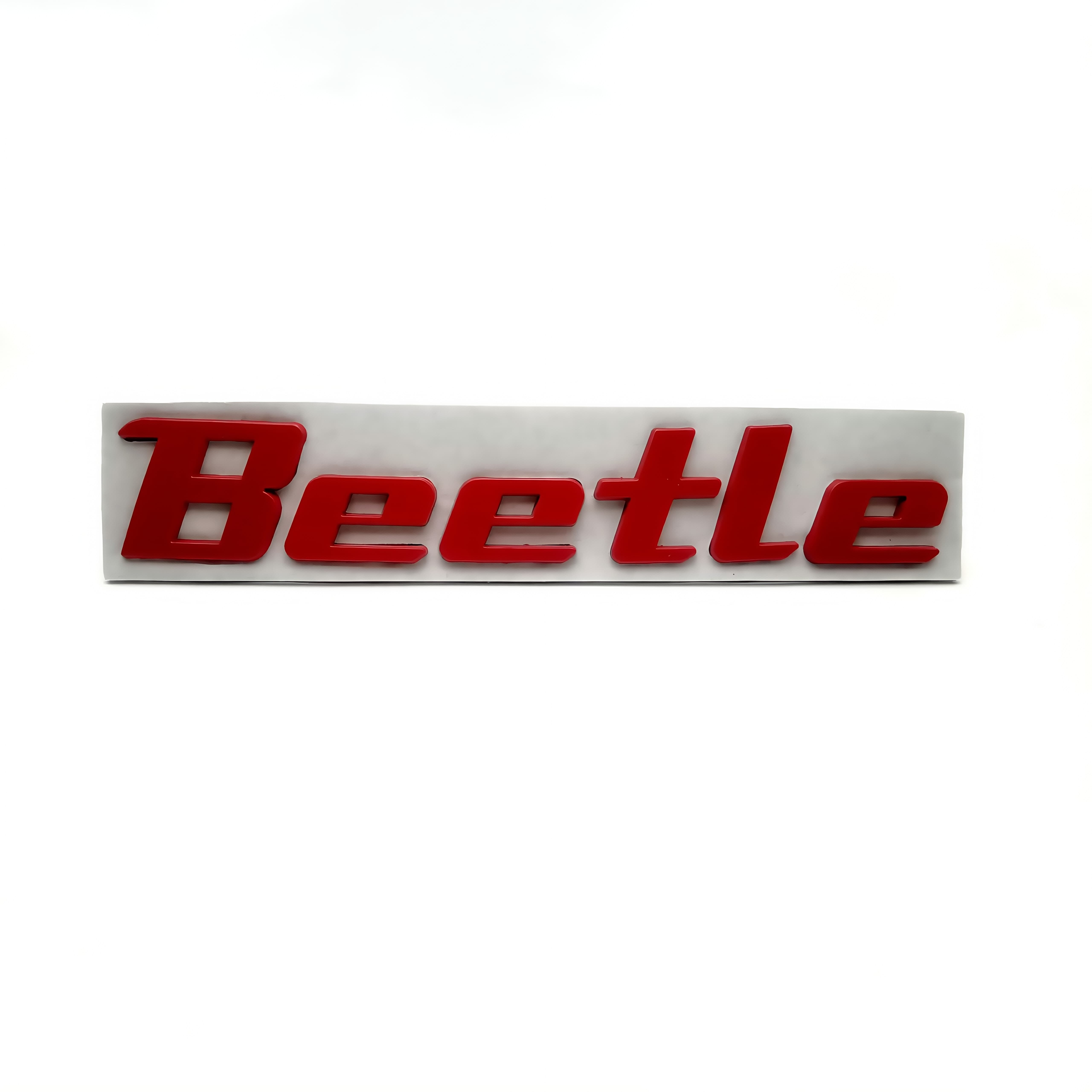 1 Stück Metall Käfer Buchstaben Aufkleber, Auto Heckklappe Emblem Abzeichen Aufkleber für Käfer Dekoration Aufkleber rot