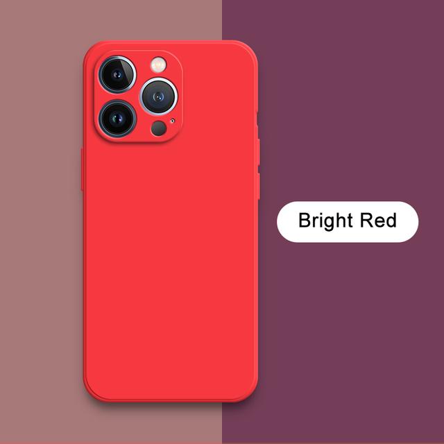 Fashion Square Flüssigsilikonhüllen mit eingelegtem Stoff für iPhone 11 12 13 14 15 Pro Max Plus Mini Hüllen iPhone X XR XS MAX 7 8 6 6s 14Pro iPhone15 iPhone 13 rot