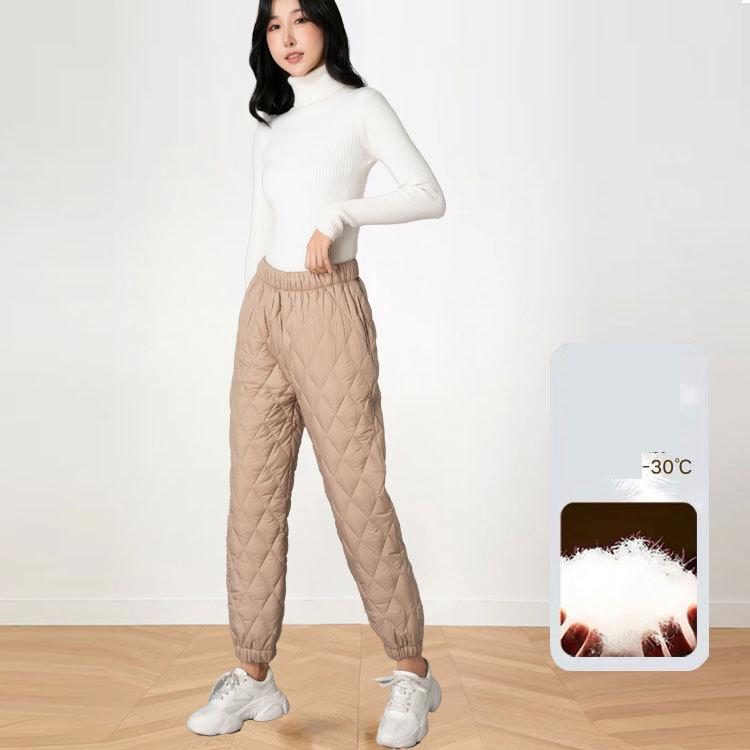 Winter Verdicken Frauen Baumwolle Hosen Unten Hosen Weibliche Herbst Hohe Taille Lose Hosen Gerade Verdickte Hosen M