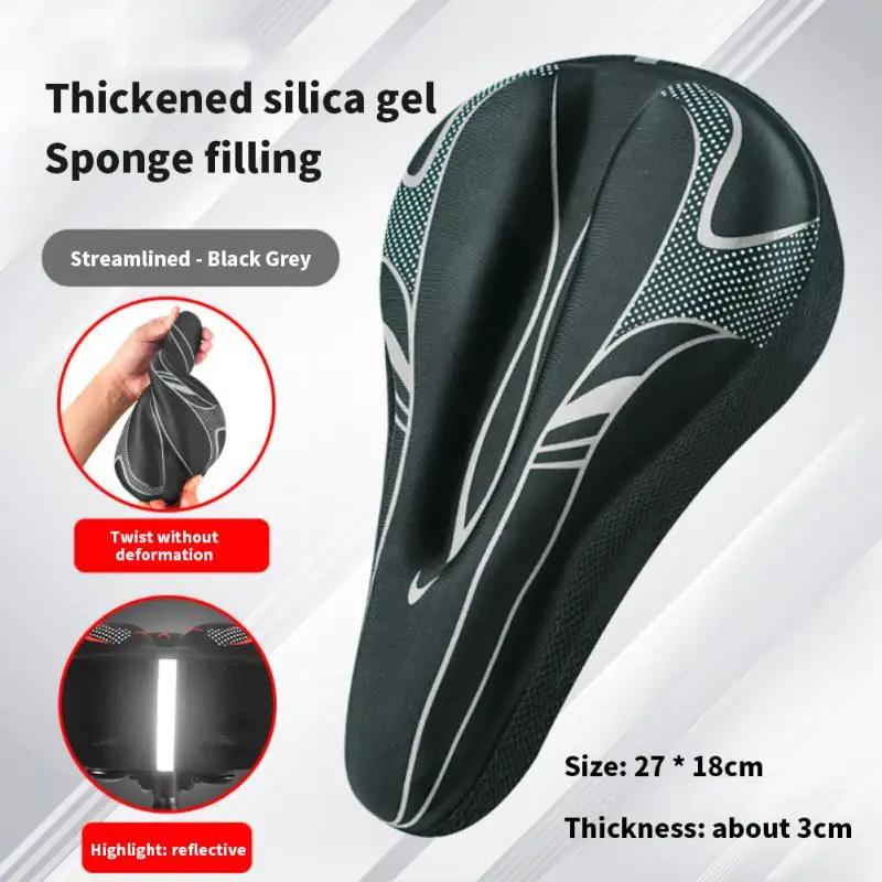 3D MTB Sattel GEL Fahrrad Sitzbezug Männer und Frauen MTB Rennrad Fahrrad Produkte Zubehör Carbon Journey Teile Radfahren black