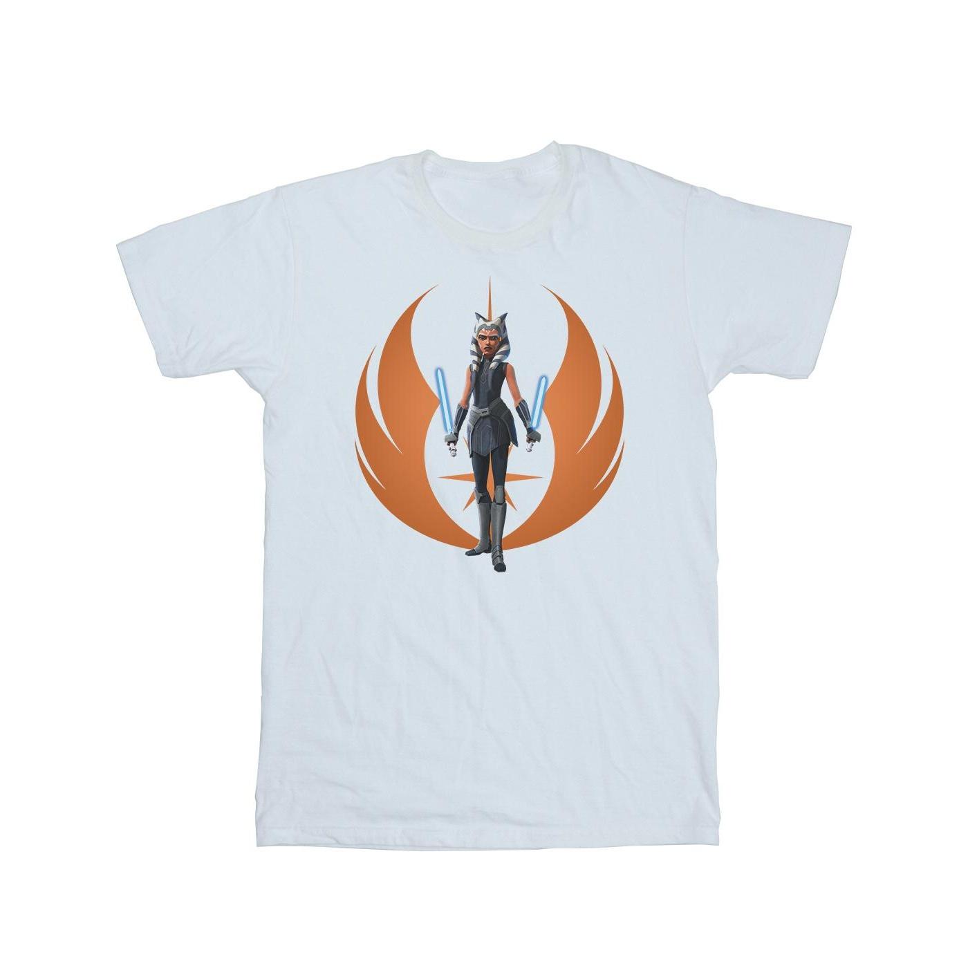 Star Wars Herren Clone Wars Ahsoka Rebel Pose T-Shirt XXL weiß
