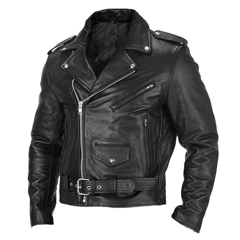 Neue motorrad herren leder jacke frühling und herbst herren leder jacke 2XL
