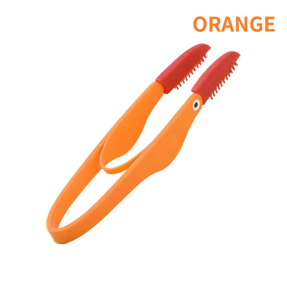 Augenkamm für Haustiere, Tränenfleckenbürste, Augensalbe für Haustiere, Handsalbe für Katzenaugen, wiederverwendbare Reinigungsbürste mit Schnallendesign orange