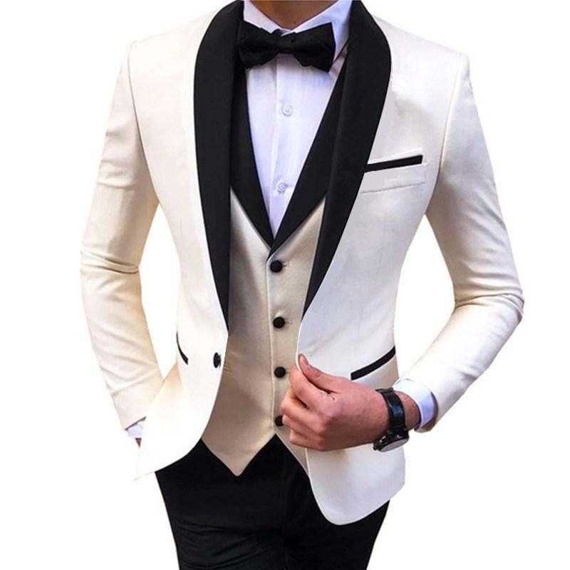 Herrenanzug Dreiteiliger Business-Anzug Bräutigam- und Trauzeugenanzug Performance-Ballanzug Anzüge und Blazer S