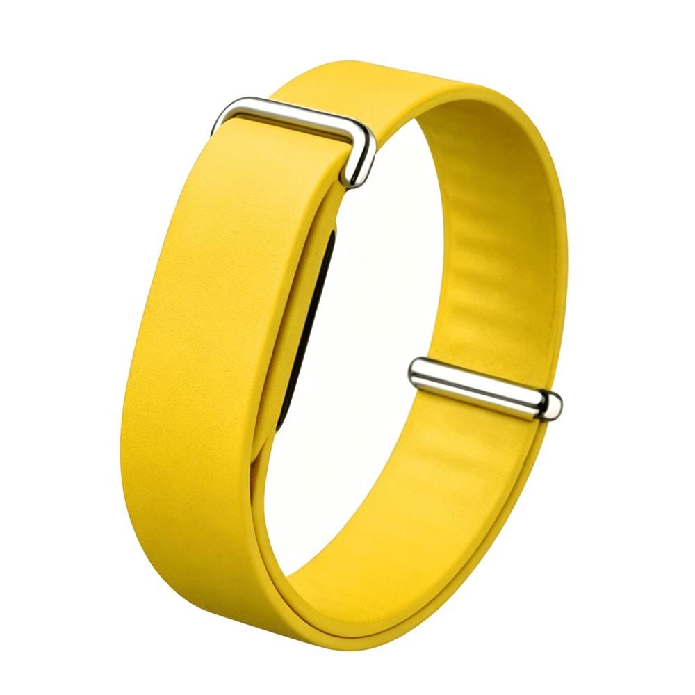 Silikon Sportband Weiches Ersatzarmband für Google Fitbit Air für Männer Frauen gelb