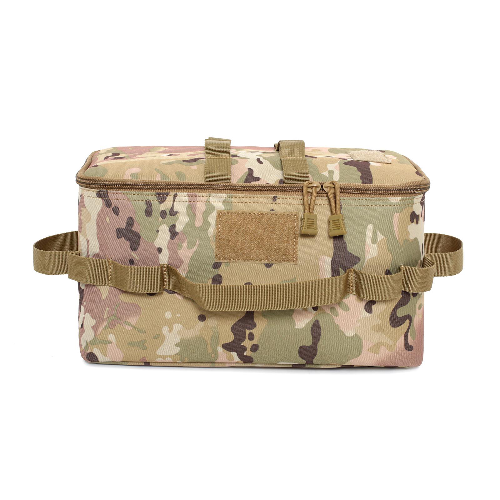 Camping-Aufbewahrungstasche, tragbare Allzweck-Tragetasche, große Kapazität, Camping-Kochgeschirr-Organizer für Camping camouflage