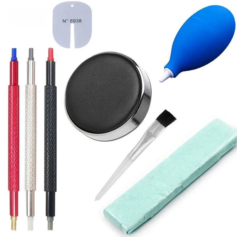 8 stücke Uhr Staub Luft Gebläse Pumpe Gummi Reinigung Armbanduhr Teile Reiniger Pinsel Werkzeug Reinigung Anzug Uhr Reparatur Werkzeug pflege Kit black