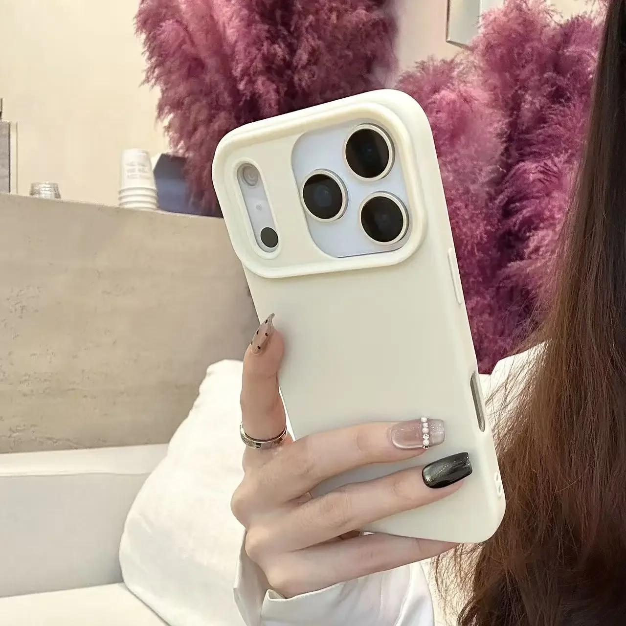 Schlanke einfarbige mattierte weiche Flüssigsilikonhülle für iPhone 17 Air 16 15 Plus 14 13 12 11 Pro Max stoßfeste Schutzhülle iPhone Air antik weiße