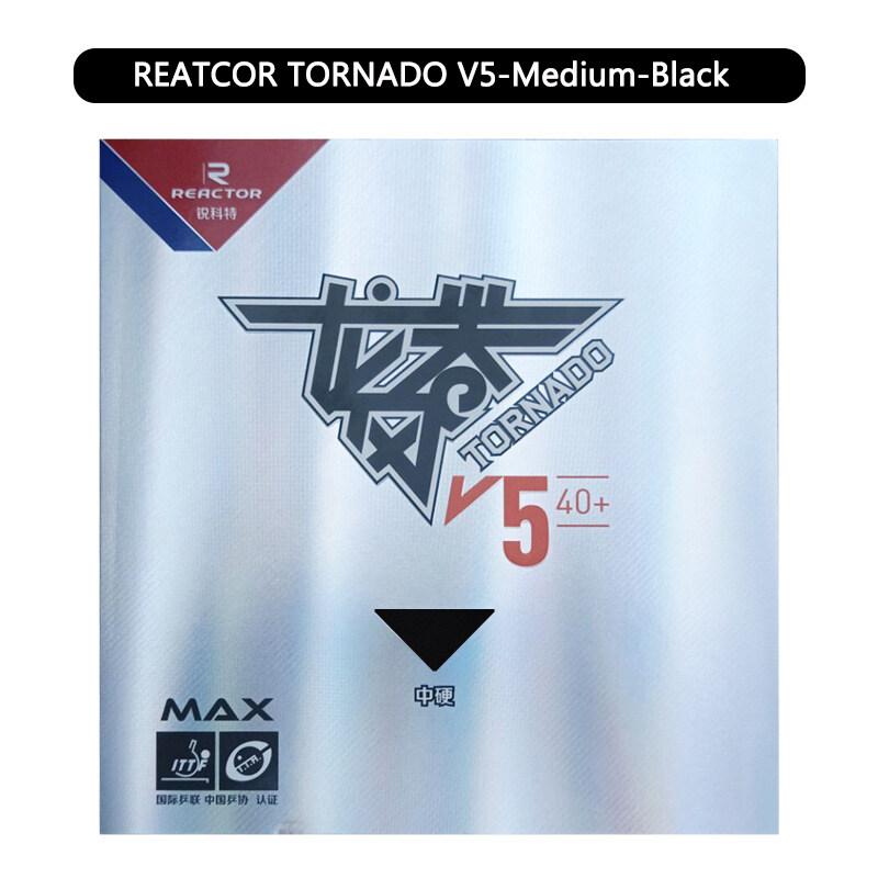 Reaktor TORNADO V5 40+ (Klebrig, Vorhand-Schleife) Tischtennis-Belag, Ping-Pong-Schwamm, mit ITTF-Zulassung Medium-Black