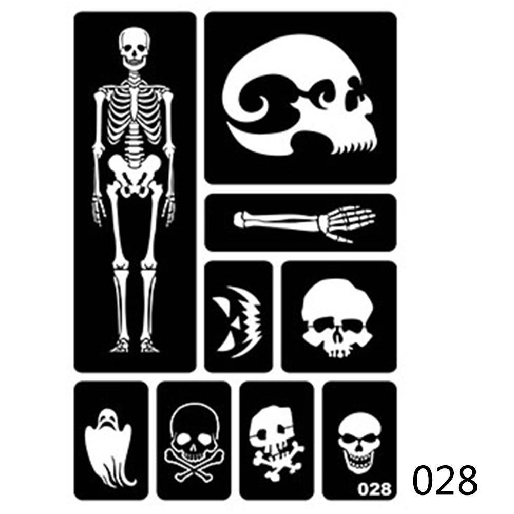 40 kleine Airbrush-Tattoo-Schablonen für Frauen und Kinder, Zeichnungsvorlage, Henna-Tattoo-Schablone zum Malen von Glitzer-Tattoos 28#