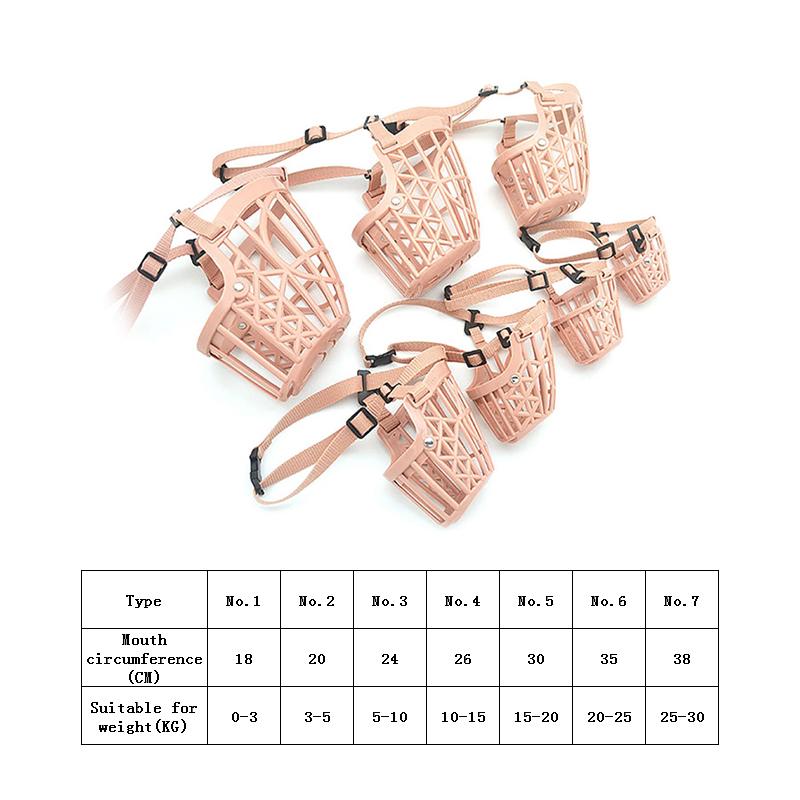 Kimpets Hunde Maulkorb Atmungsaktiver Korb Anti Bellen Mundschutz Bequemes Weiches Silikon Klein Mittelgroß Hund Haustier Stoppen Beißen Kauen No.7 for 25-30kg