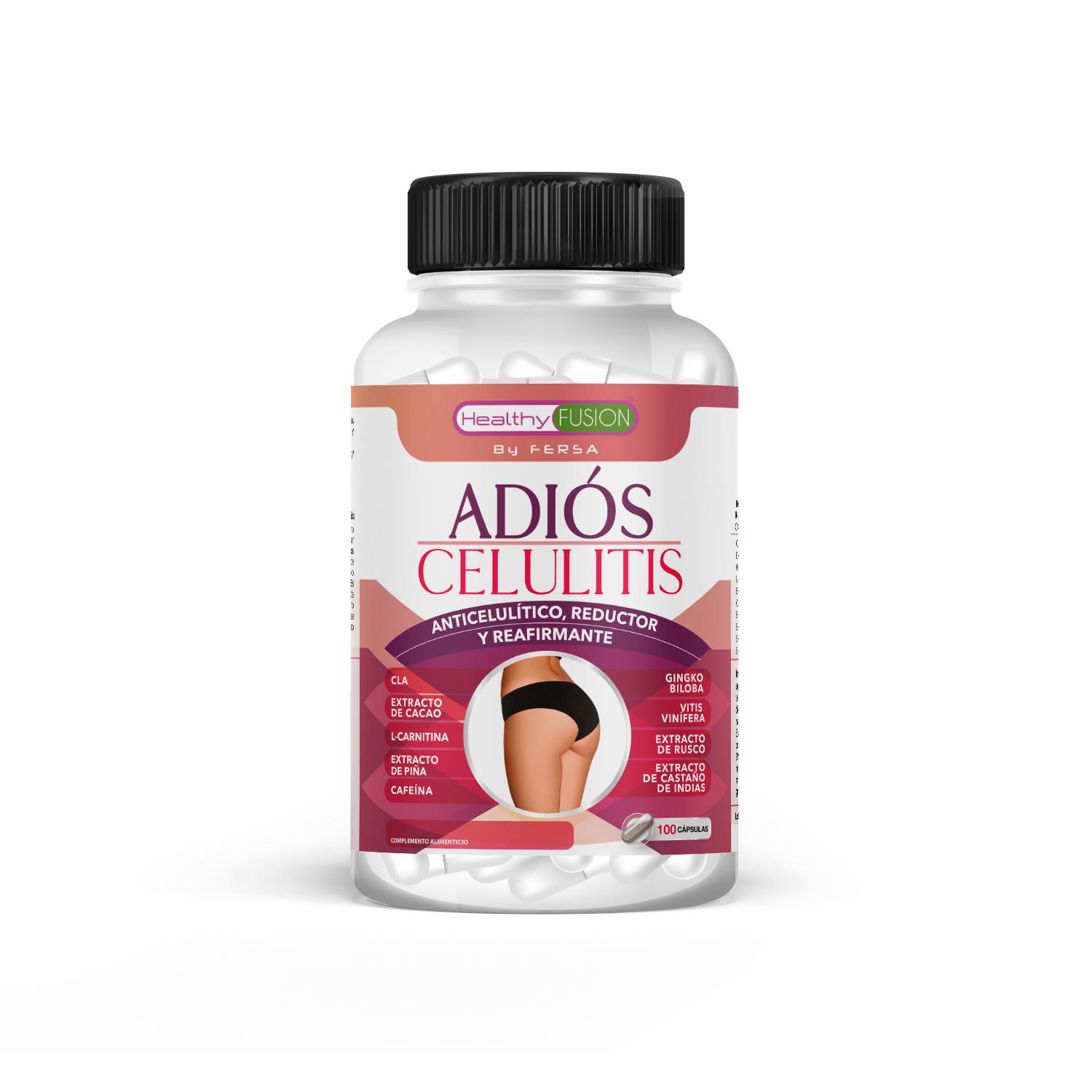 Auf Wiedersehen Cellulite, Healthy Fusion | Kraftvoller Anti-Cellulite-Reducer mit L-Carnitin, Rosskastanie, CLA, Koffein, Kakao | 100 Kapseln