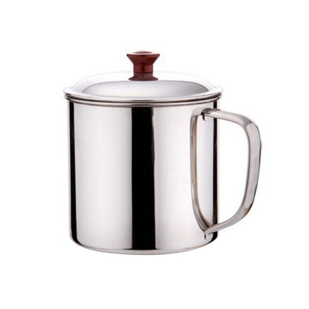 Tragbare Edelstahl Tee Trinken Metall Tumbler Pint Tasse Camping Kaffee Becher Camping Outdoor white