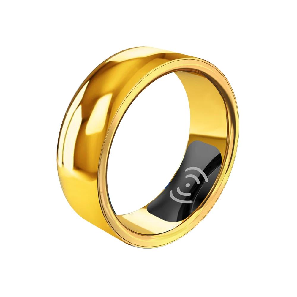 Smart Ring Herzfrequenz Blutsauerstoff Blutdruck Temperatur Schlaf Kalorien Gesundheit Mehrsprachig Fitness Tracker Ringe Für Männer Frauen 17 gold