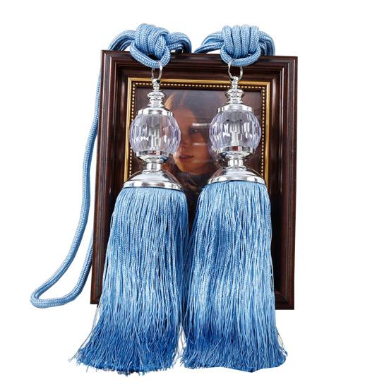 Vorhang-Raffhalter, stilvolles hängendes Design, dekorativer Vorhang-Raffhalter aus Polyester für Zuhause dunkelblaue