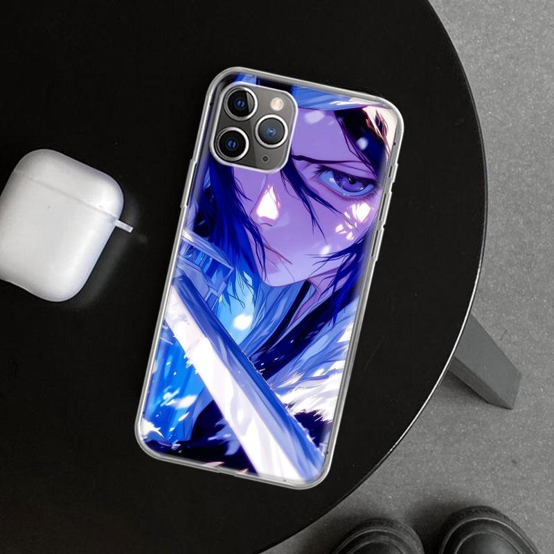 Bleach Kuchiki Rukia Handyhülle Cover für iPhone 11 12 13 Mini 14 15 Plus 16 Pro Max 17 Air 7 8 + SE Kunst Personalisierte Fundas 11 12 iPhone 16 Plus