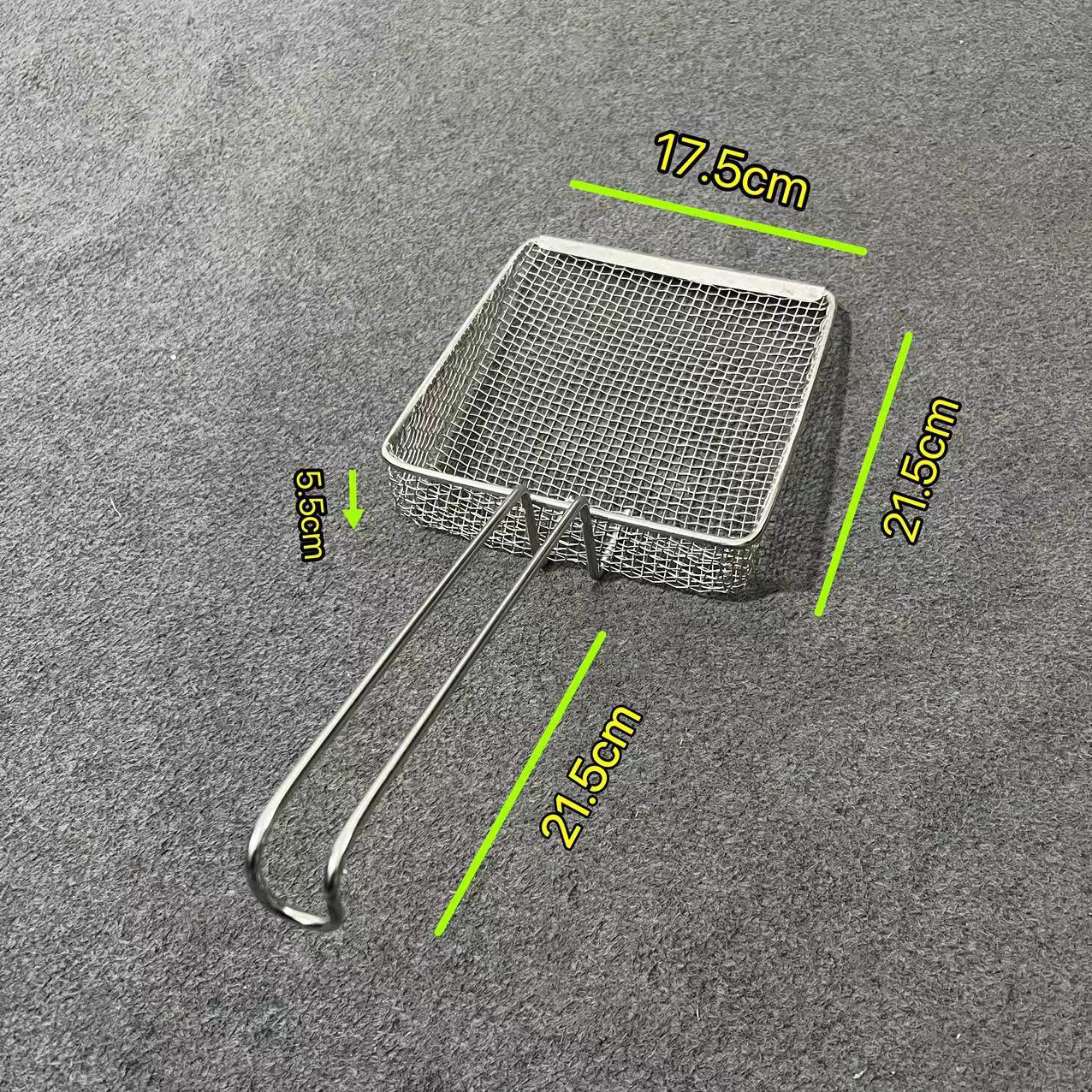 Bratnetzlöffel und Sieb aus Edelstahl 304 zum Kochen von Nudeln und Reis French fry shovel