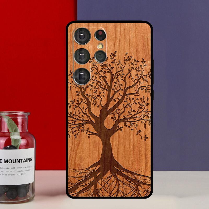 Baum Blüte Bambus Holz Funda Hülle Für Samsung Galaxy S25 Ultra S9 S10 S20 FE S21 S22 S23 Plus S24 Ultra Handyhülle Galaxy S21 Plus