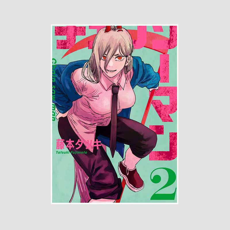 Japanisches Anime-Poster Chainsaw Man, ästhetisches Retro-Weißpapier, Poster, Wanddrucke, Wohnkultur, Wohnzimmer, Bar, Dekoration, Kunst, Malerei, Geschenke 30x21cm