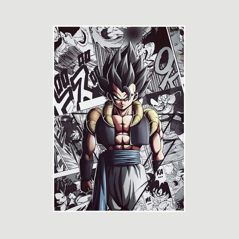 Klassische Anime Dragon Ball Poster Weißes Papier Vintage Poster Dekor HD gedruckte Wandkunst Malerei Innenwandbild Wohnzimmer Dekoration Bilder 30x21cm