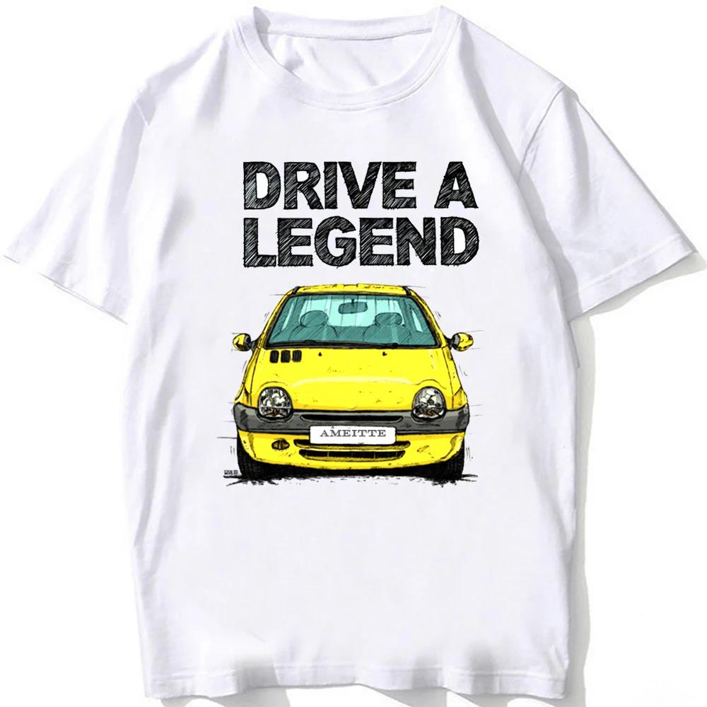 Neues Sommer Herren Kurzarm Drive A Legend Twingo Spätes Halogen Modell Sportwagen T-ShirtJunge Weiße T-Shirts Herren Freizeit-Tops XL