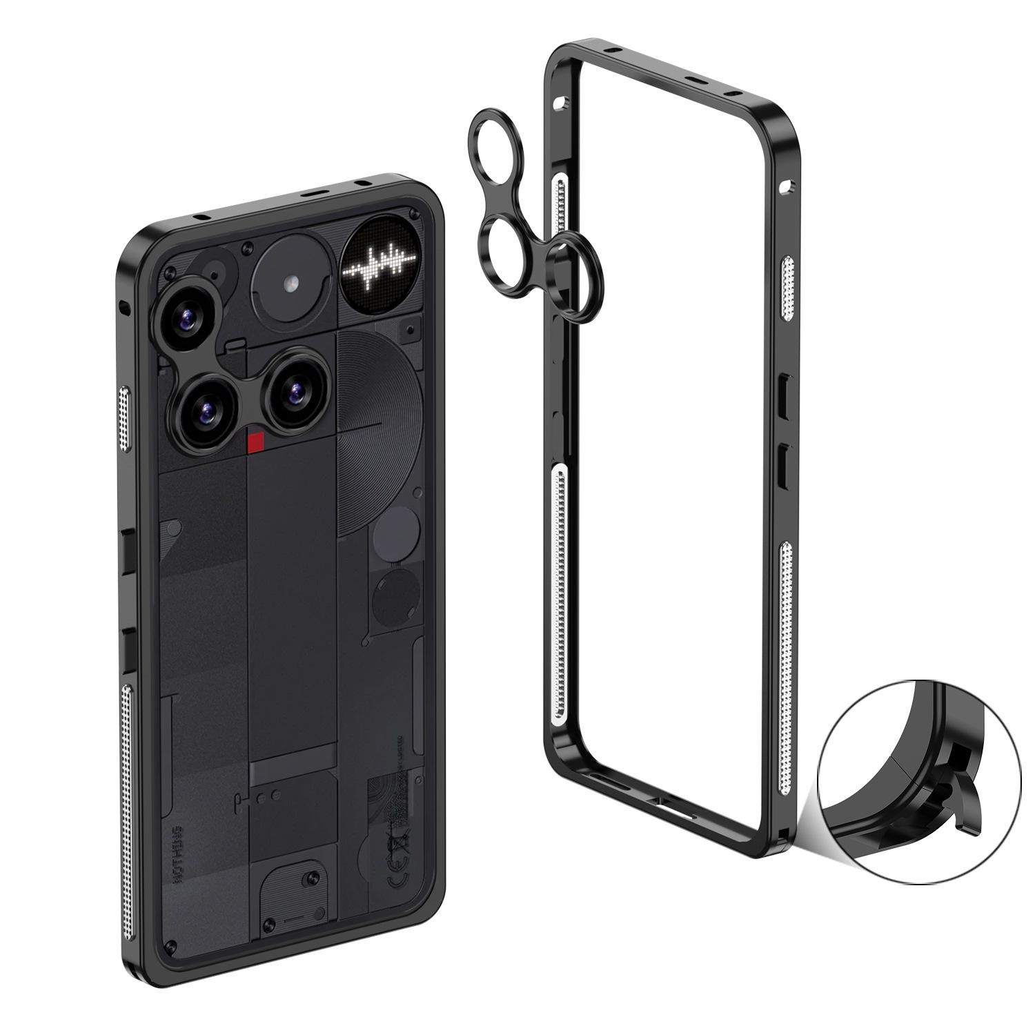 Metallschließe Stoßfeste Wärmeableitende Hülle für Nothing Phone 3 mit Objektivschutz Nothing Phone 3a Pro